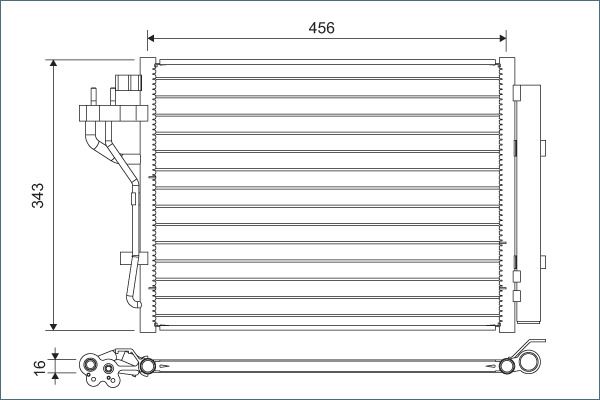VALEO 822629 Condenser, air conditioning