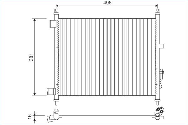 VALEO 822630 Condenser, air conditioning