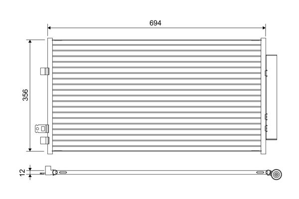 VALEO 822638 Condenser, air conditioning