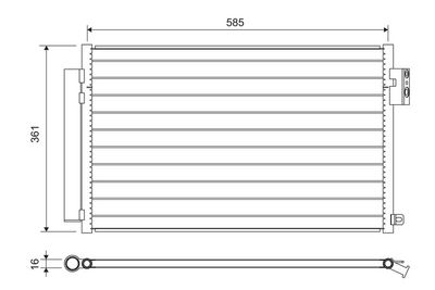 Condenser, air conditioning VALEO 822641