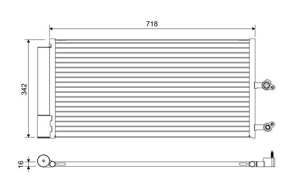 VALEO 822644 Condenser, air conditioning