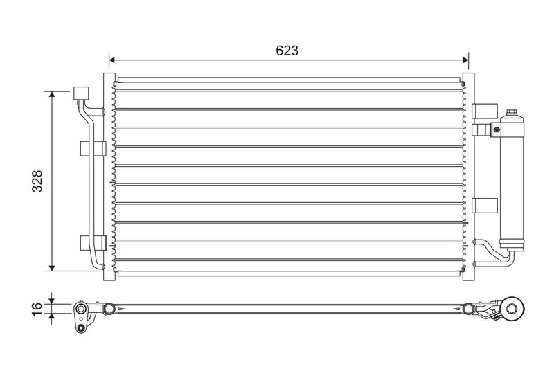 VALEO 822646 Condenser, air conditioning