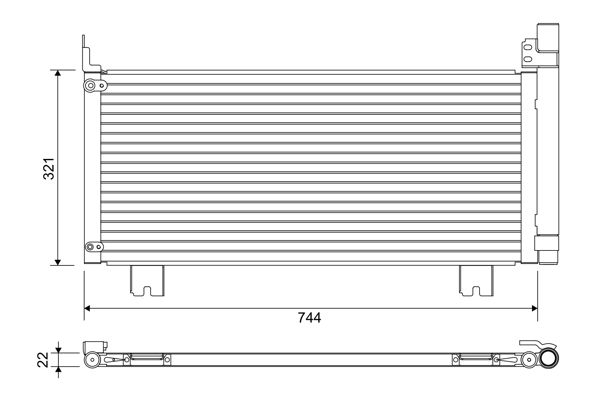 VALEO 822651 Condenser, air conditioning