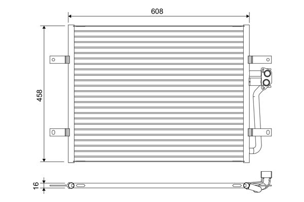 VALEO 822654 Condenser, air conditioning