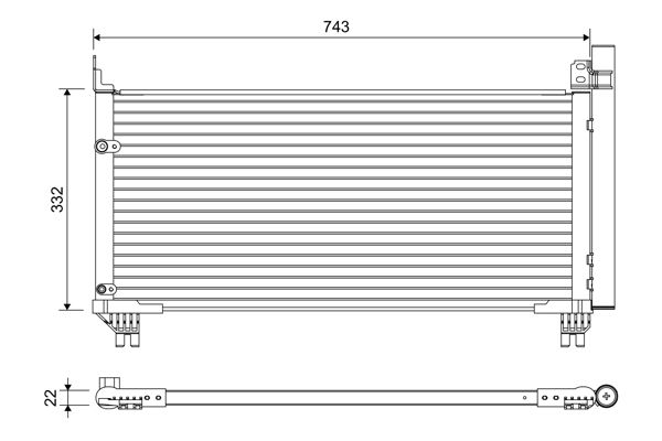 VALEO 822661 Condenser, air conditioning