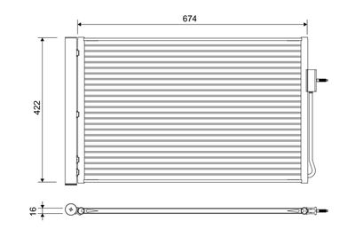 Condenser, air conditioning VALEO 822662