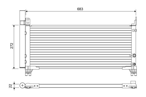 VALEO 822664 Condenser, air conditioning
