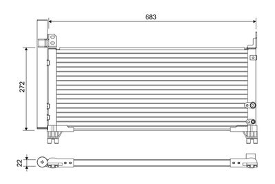 Condenser, air conditioning VALEO 822664