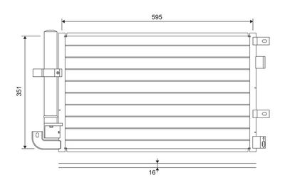 Condenser, air conditioning VALEO 822694