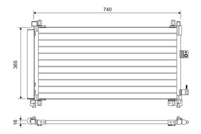 Condenser, air conditioning VALEO 822703