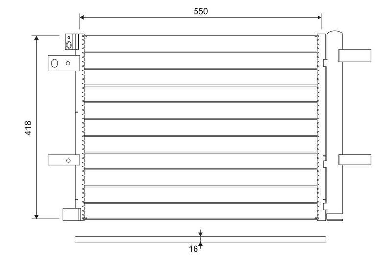 VALEO 822706 Condenser, air conditioning