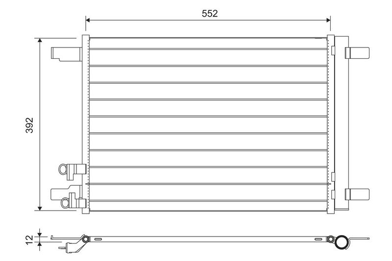 VALEO 822707 Condenser, air conditioning