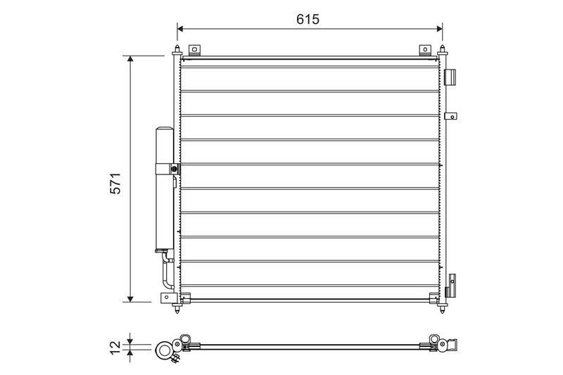 VALEO 822721 Condenser, air conditioning
