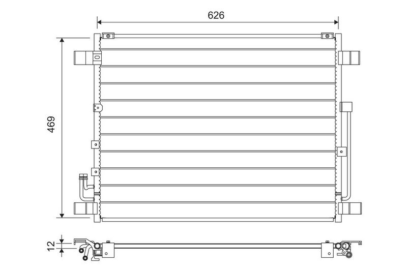 VALEO 822724 Condenser, air conditioning
