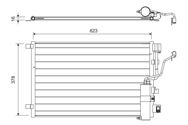 VALEO 822733 Condenser, air conditioning