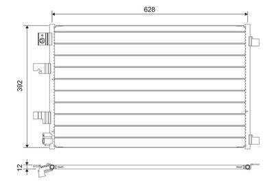 Condenser, air conditioning VALEO 822744