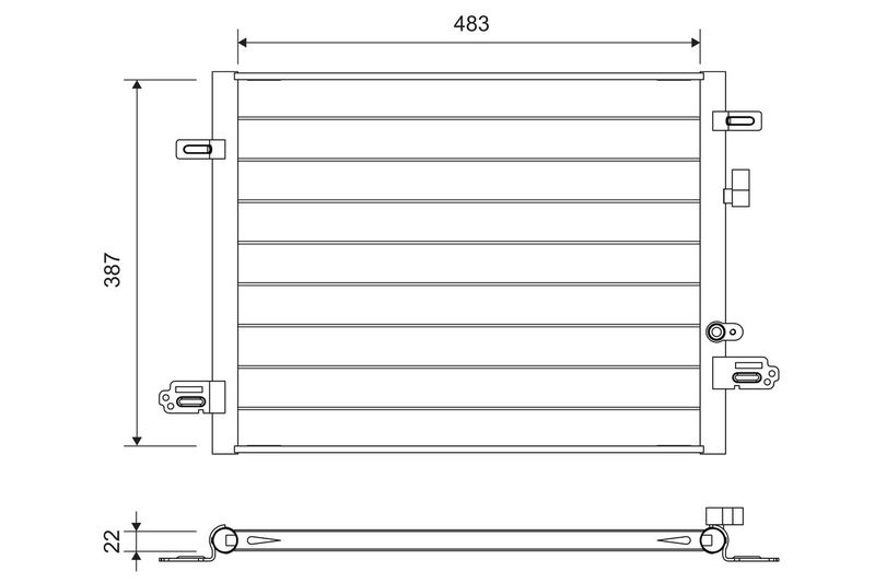 VALEO 822754 Condenser, air conditioning