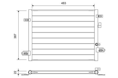 Condenser, air conditioning VALEO 822754