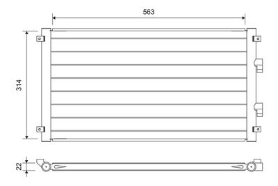 Condenser, air conditioning VALEO 822755