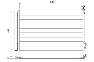 Condenser, air conditioning VALEO 822756