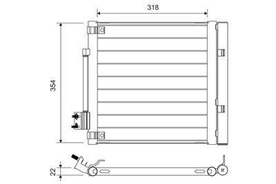 Condenser, air conditioning VALEO 822758