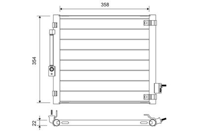 Condenser, air conditioning VALEO 822759