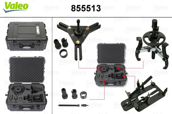 VALEO 855513 Mounting Tool Set, clutch/flywheel