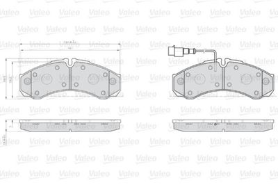 Brake Pad Set, disc brake VALEO 872001