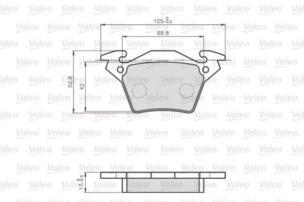 VALEO 872020 Brake Pad Set, disc brake
