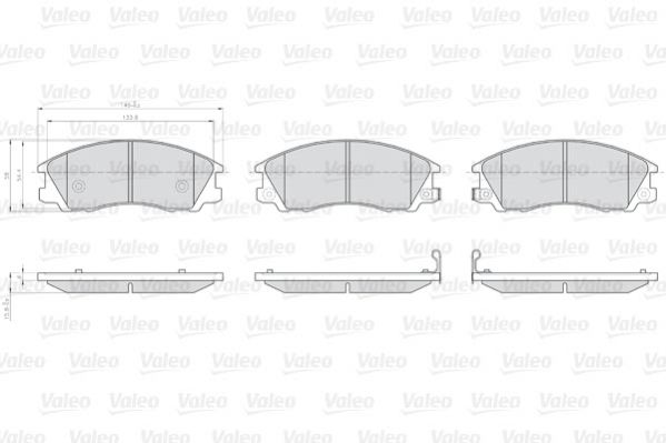 VALEO 872059 Brake Pad Set, disc brake