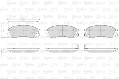 Brake Pad Set, disc brake VALEO 872059