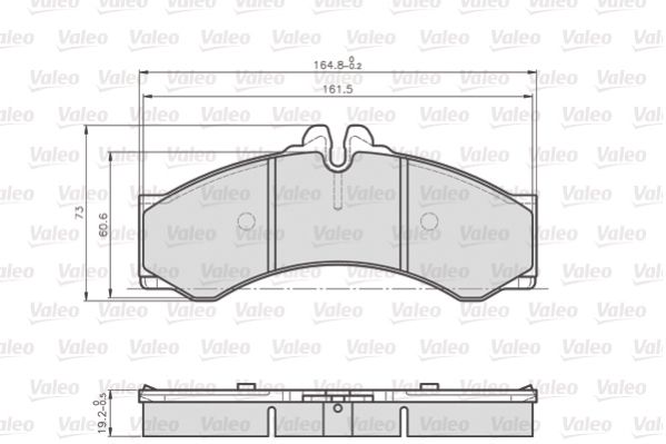VALEO 872076 Brake Pad Set, disc brake