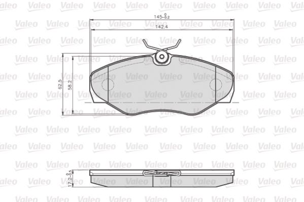 VALEO 872099 Brake Pad Set, disc brake
