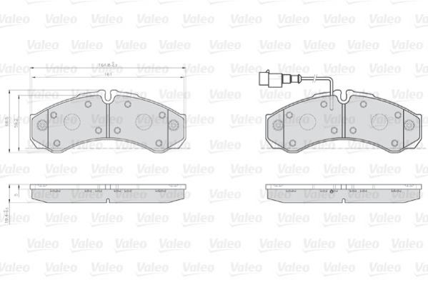 VALEO 872121 Brake Pad Set, disc brake