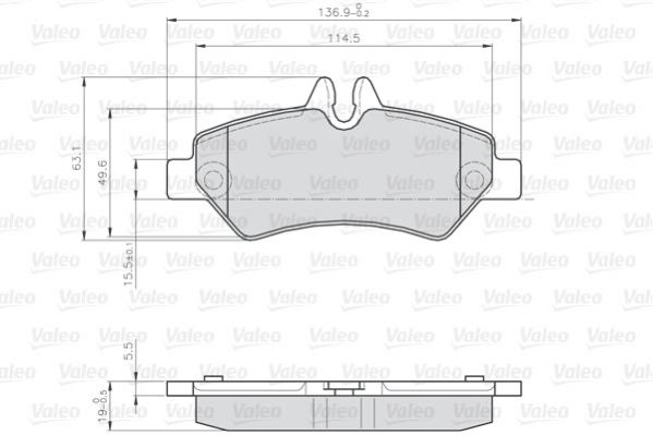 VALEO 872190 Brake Pad Set, disc brake