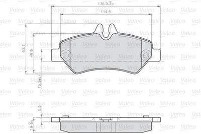 Brake Pad Set, disc brake VALEO 872190
