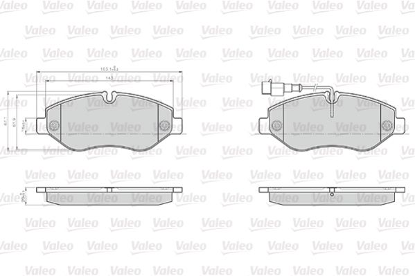 VALEO 872230 Brake Pad Set, disc brake