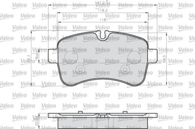 Brake Pad Set, disc brake VALEO 872232