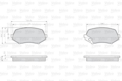 Brake Pad Set, disc brake VALEO 872240