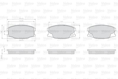 Brake Pad Set, disc brake VALEO 872242