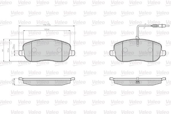 VALEO 872261 Brake Pad Set, disc brake