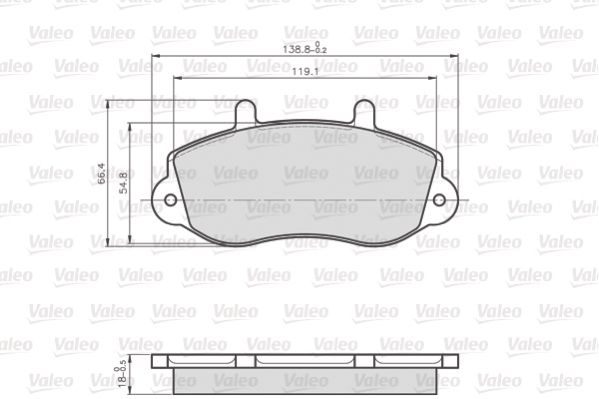 VALEO 872302 Brake Pad Set, disc brake