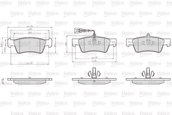 VALEO 872367 Brake Pad Set, disc brake