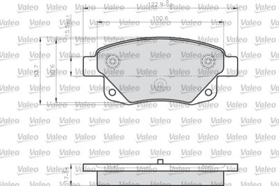 Brake Pad Set, disc brake VALEO 872486
