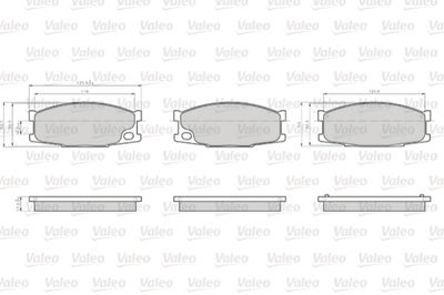 Brake Pad Set, disc brake VALEO 872501