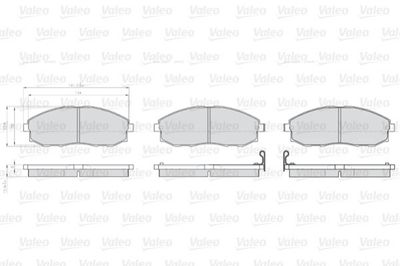 Brake Pad Set, disc brake VALEO 872537