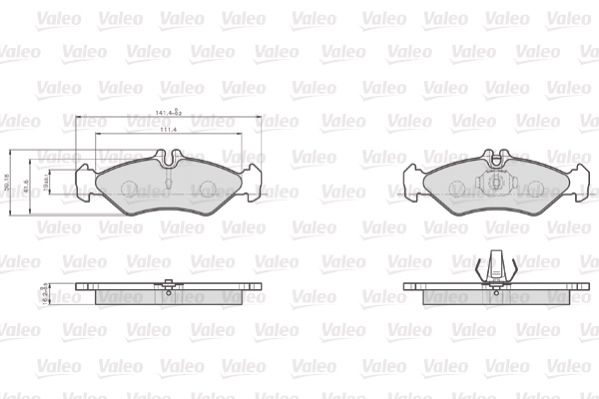 VALEO 872621 Brake Pad Set, disc brake