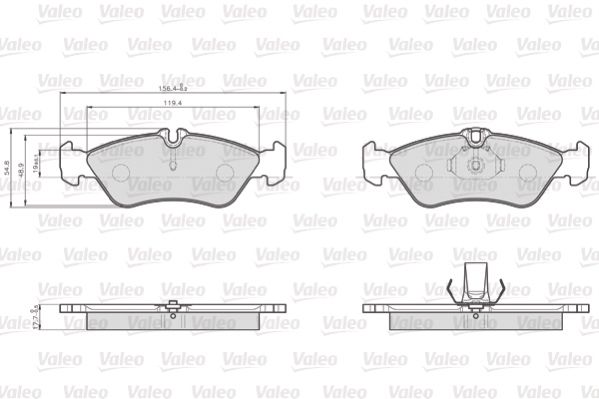 VALEO 872661 Brake Pad Set, disc brake