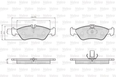 Brake Pad Set, disc brake VALEO 872661