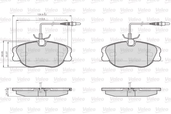VALEO 872801 Brake Pad Set, disc brake